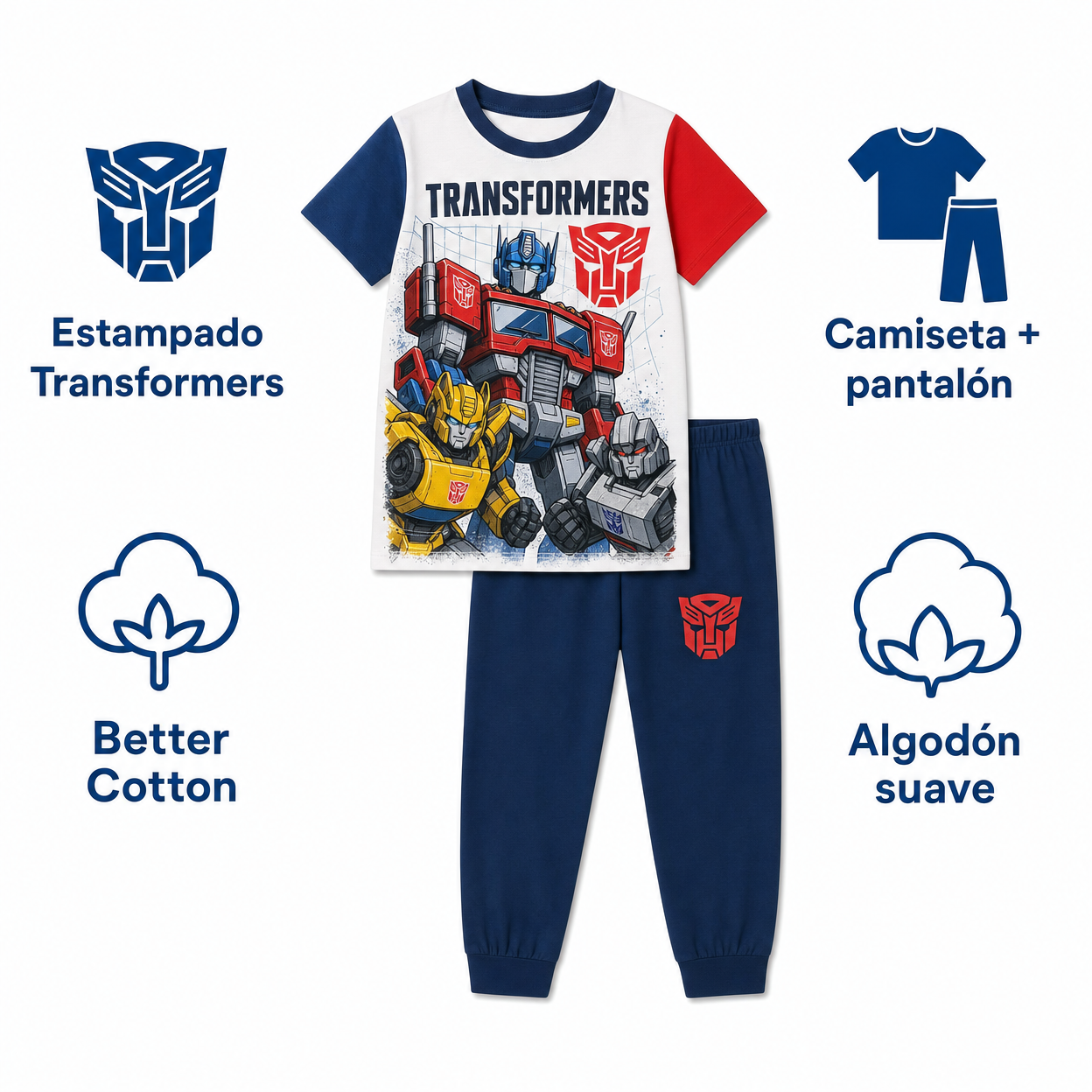 Pijama Transformers Autobots Infantil