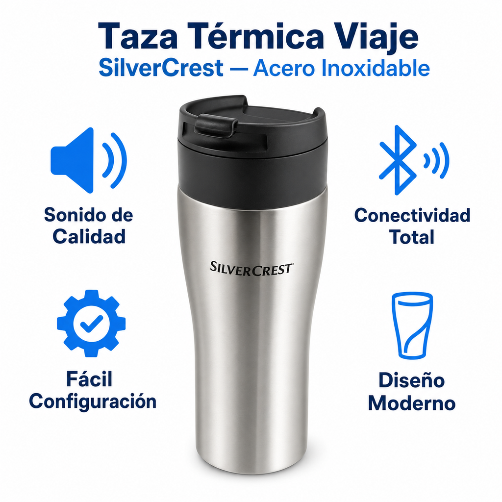 Taza Térmica Viaje SilverCrest — Acero Inoxidable