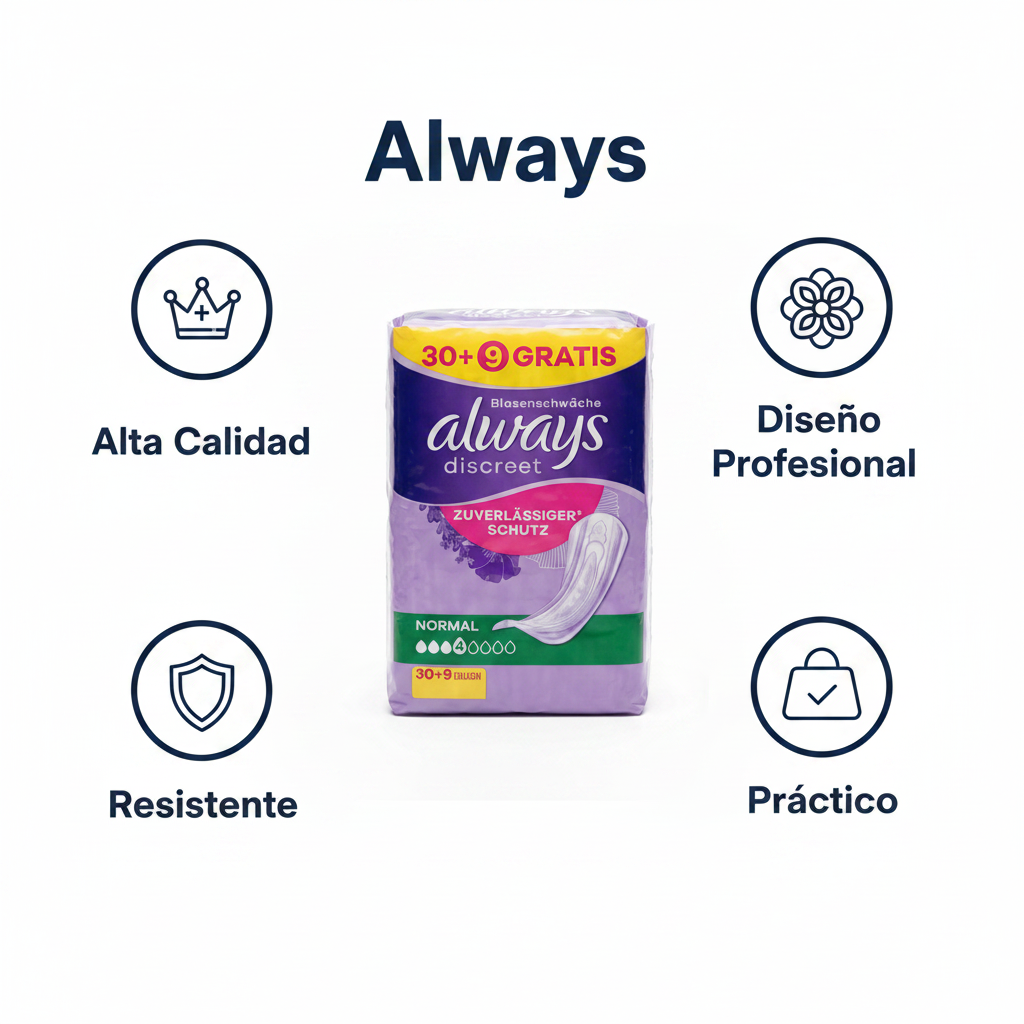 Compresas Incontinencia Always Discreet Normal — 39 uds