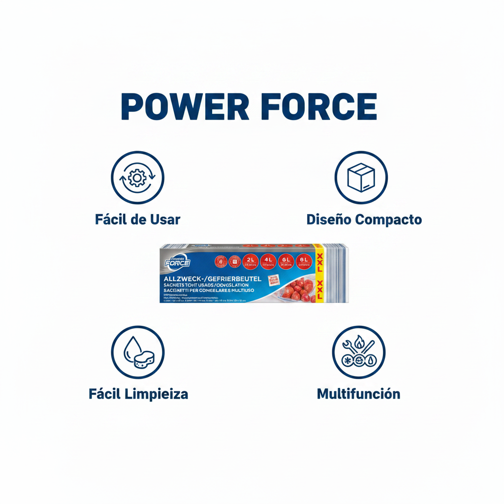 Bolsas Congelación Multiuso Power Force XXL — 75 uds