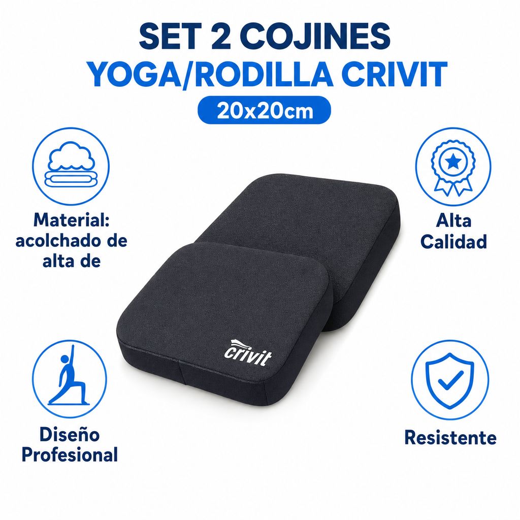 Set 2 Cojines Yoga/Rodilla Crivit 20x20cm