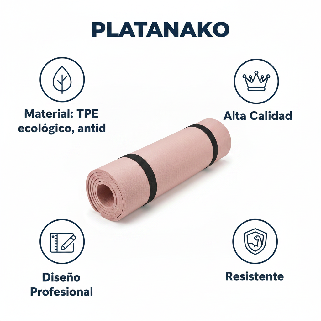 Esterilla Yoga Rosa TPE Crivit con Correa