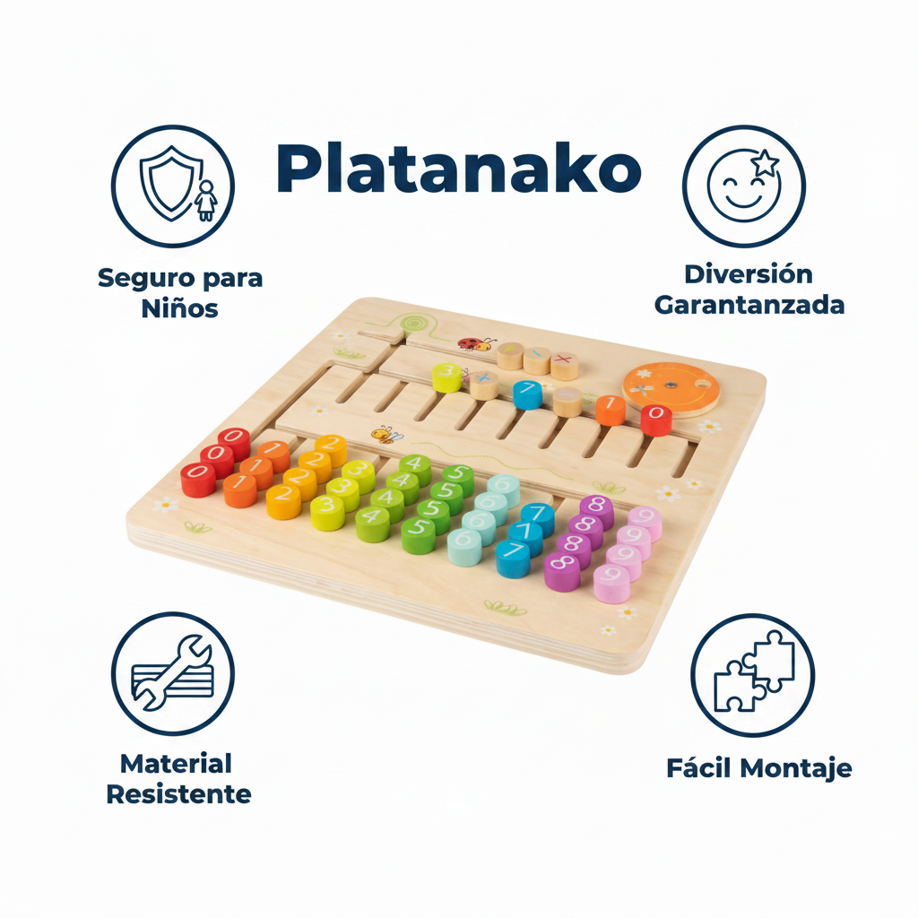Juguete Matemáticas Montessori Playtive — Ábaco Madera