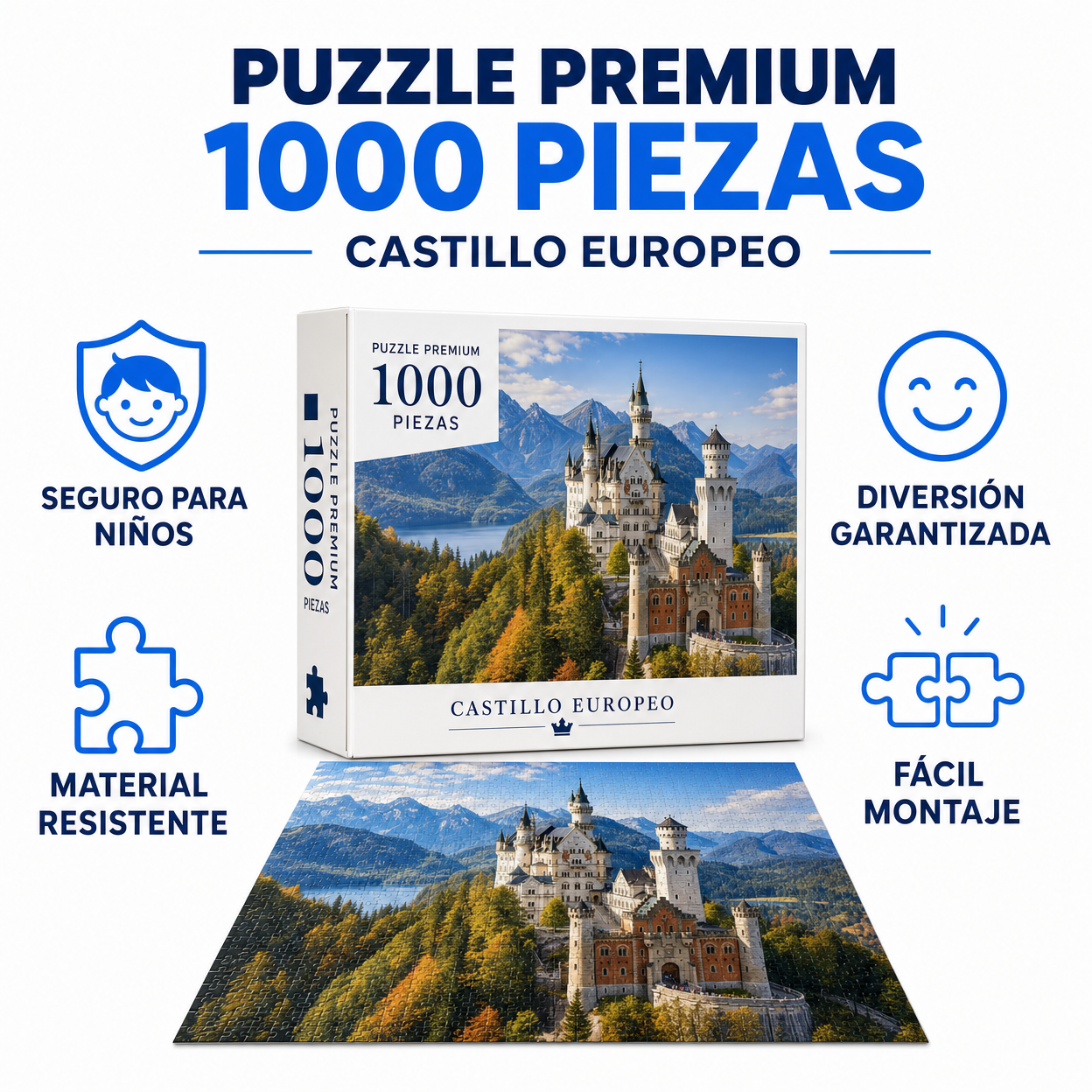 Puzzle Premium 1000 Piezas — Castillo Europeo