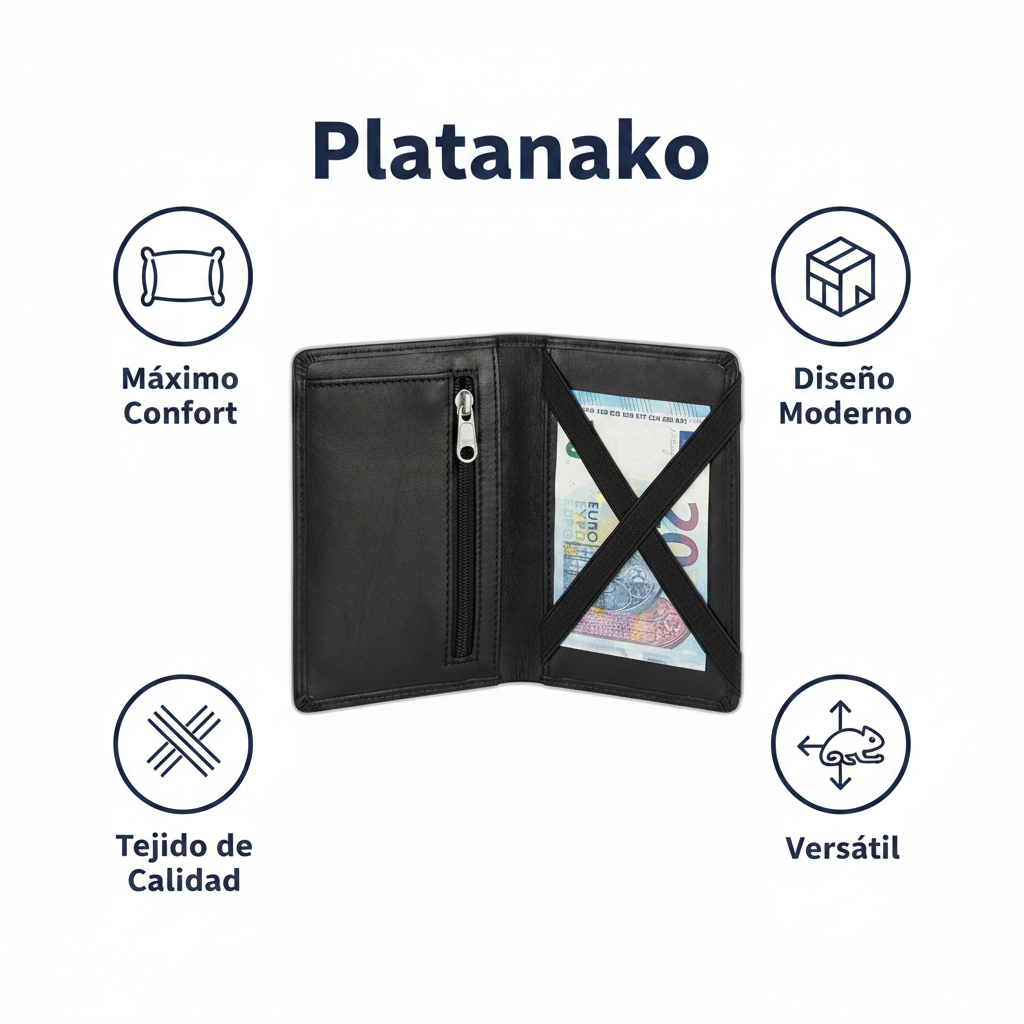Cartera Mágica de Piel Livergy Premium — Cremallera YKK