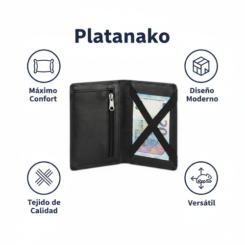 Cartera Mágica de Piel Livergy Premium — Cremallera YKK