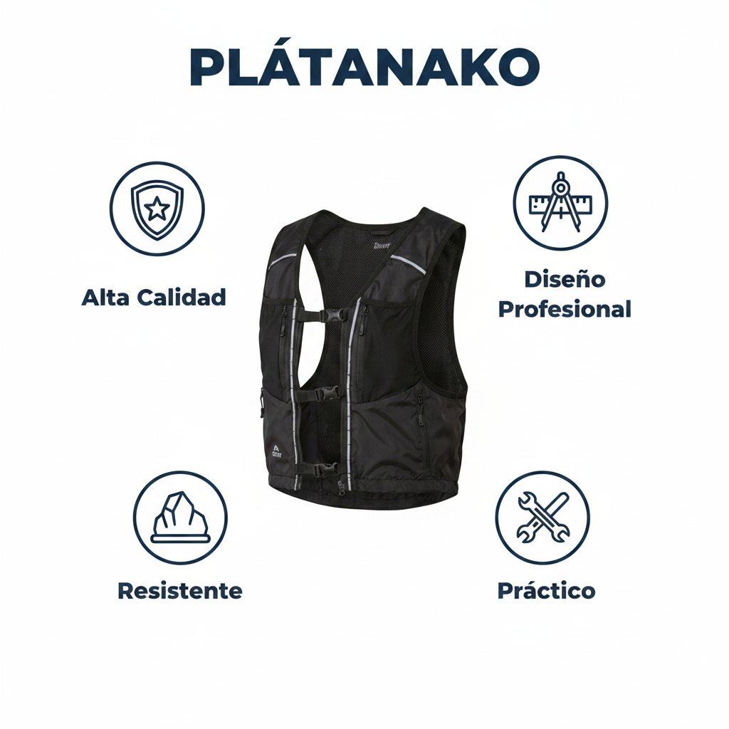 Chaleco de Running Crivit — Running Vest Negro Ultraligero