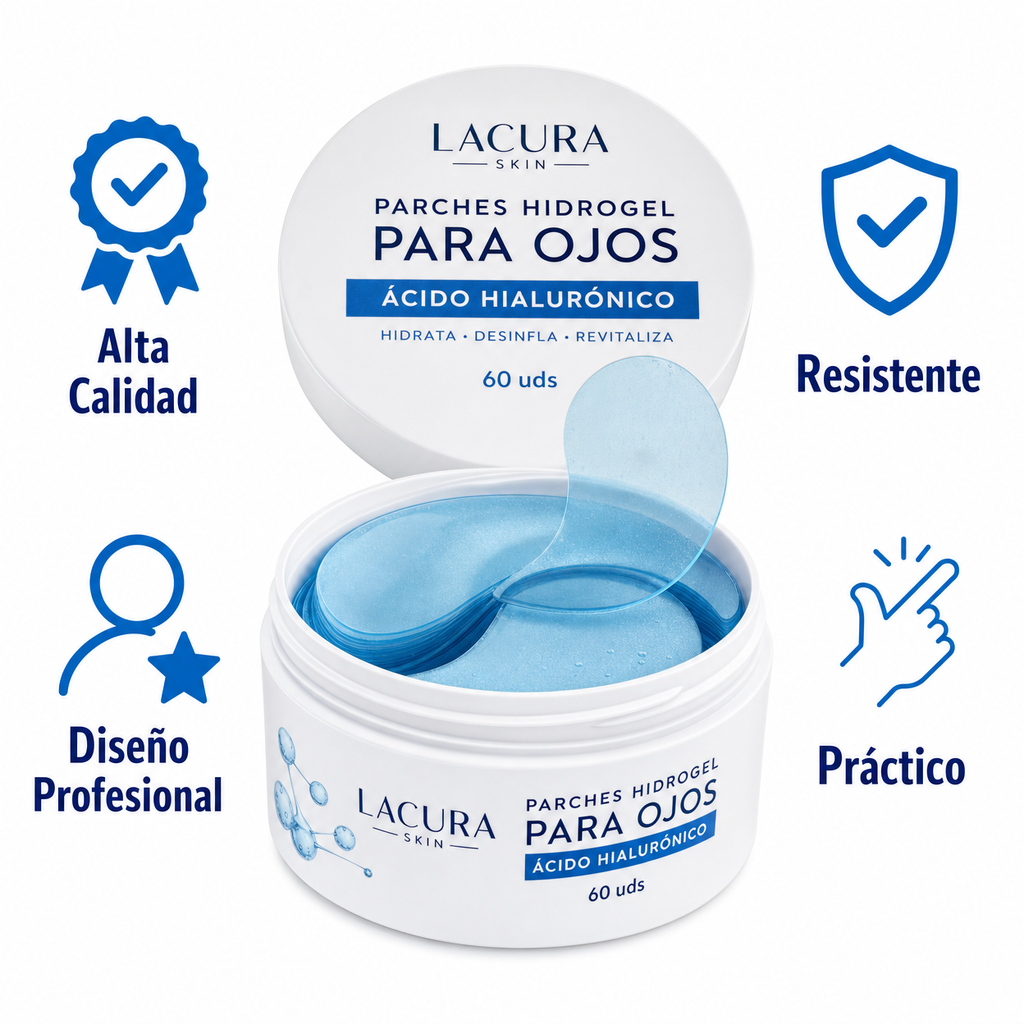 Parches Hidrogel para Ojos Lacura Skin — 60 uds Ácido Hialurónico