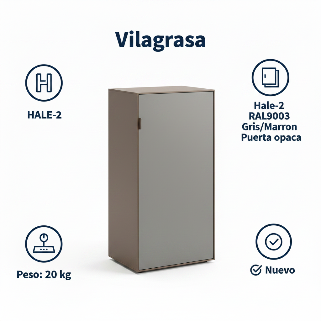 Mobiliario Vilagrasa HALE-2 — 2 Ral9003 Gris/Marron Puerta Opaca