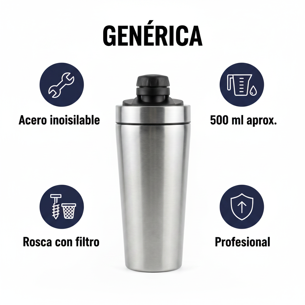 Coctelera Profesional de Acero Inoxidable — 500 ml