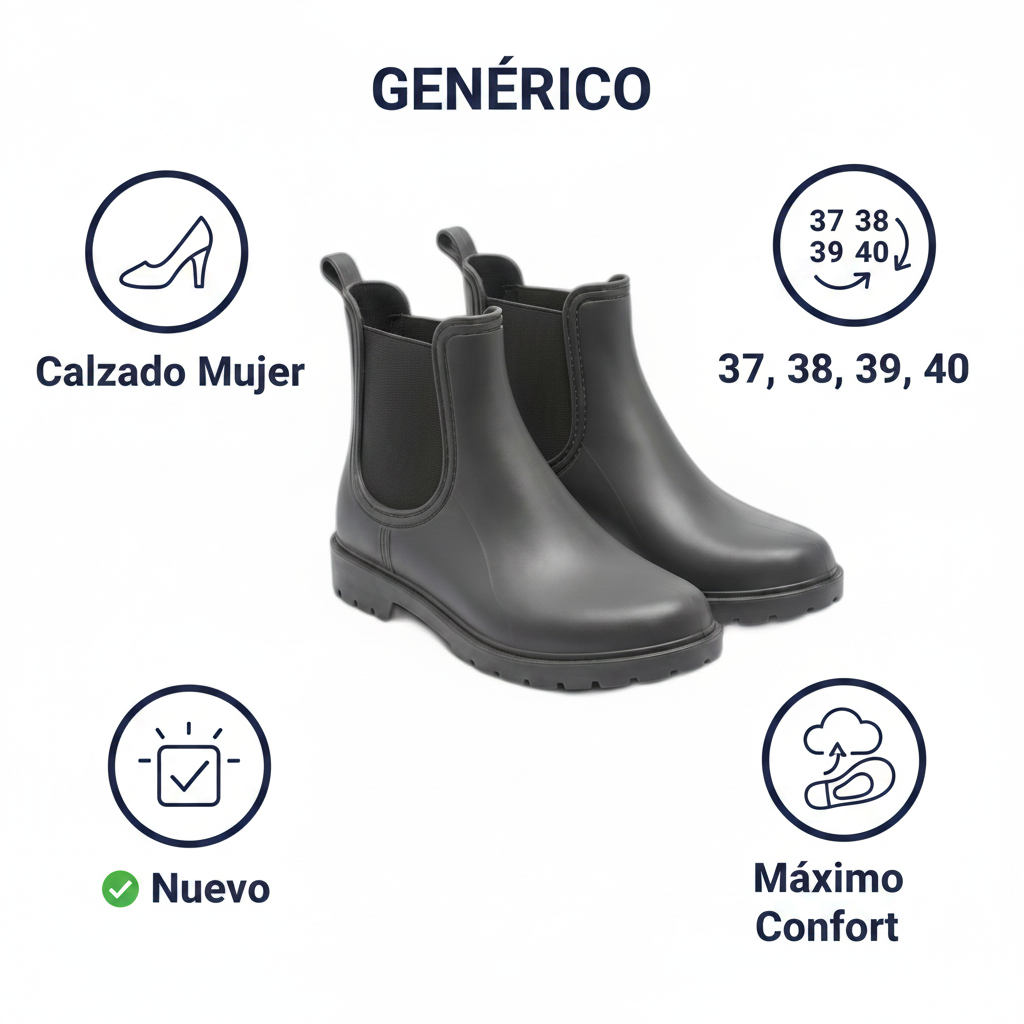 Botines Chelsea de Agua Mujer — Gris Mate Impermeables