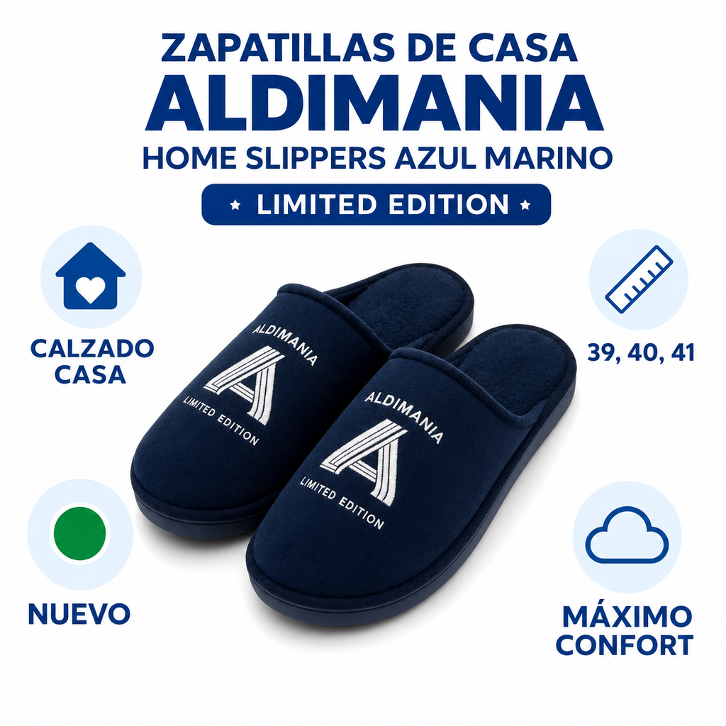 Zapatillas de Casa Aldimania Home Slippers Azul Marino — Limited Edition