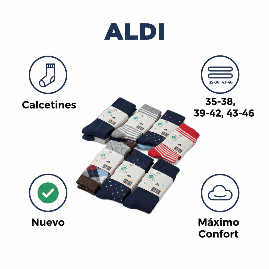 Calcetines Aldi/Hofer — Diferentes Diseños OEKO-TEX (Par)