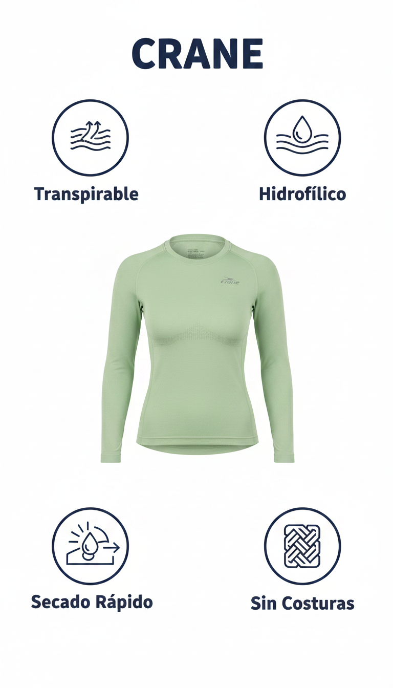 Crane Camiseta Interior Ciclismo Verde Claro