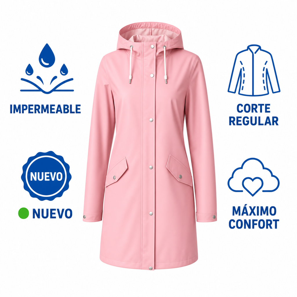 UP2 Fashion Chubasquero para mujer rosa