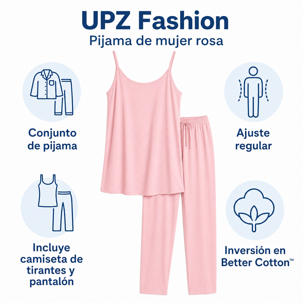UPZ Fashion Pijama de mujer rosa