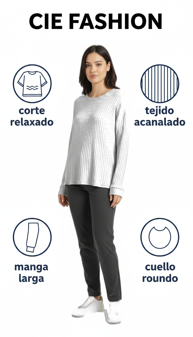 CIE FASHION Pullover de mujer gris