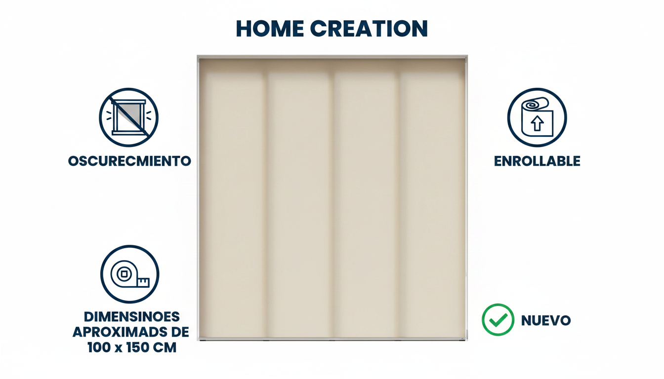 Estor Enrollable Oscurante Beige 60x150cm | Home Creation