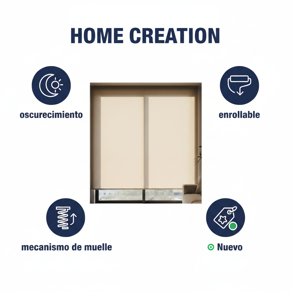 Estor Enrollable Oscurante Beige 100x150cm | Home Creation