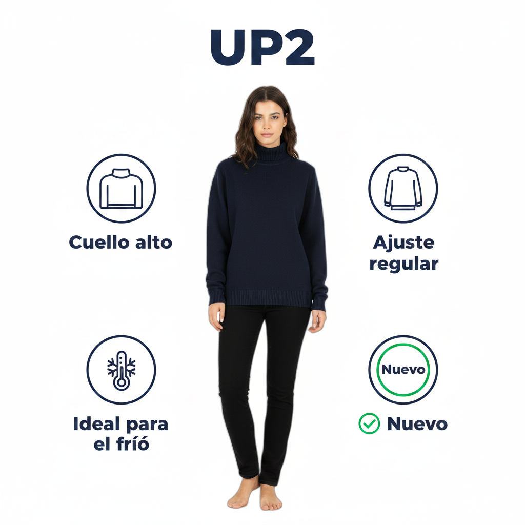 Jersey Cuello Alto UP2 Azul Marino Talla L (52/54)