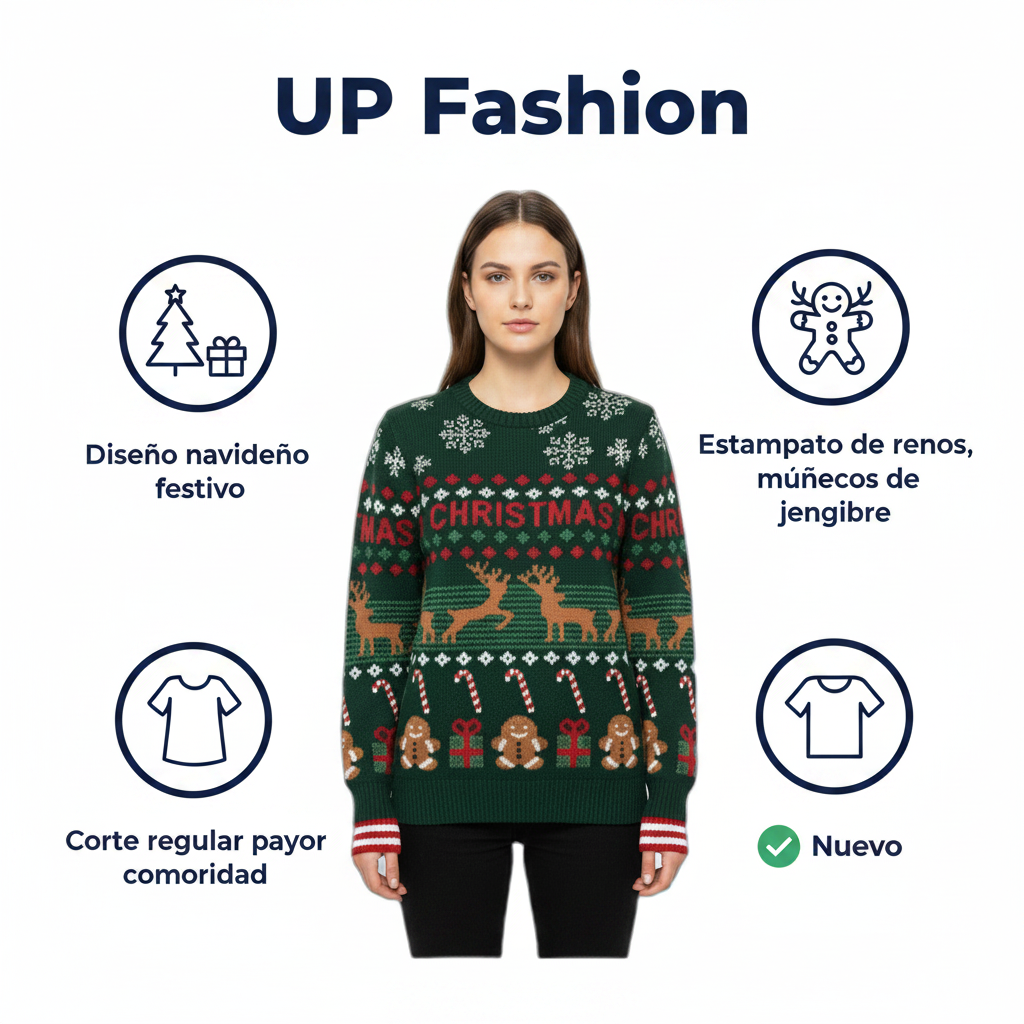 Jersey de Navidad UP Fashion XL Verde