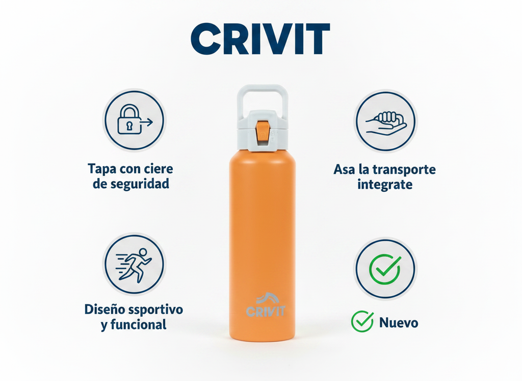 Botella de Agua Crivit Naranja