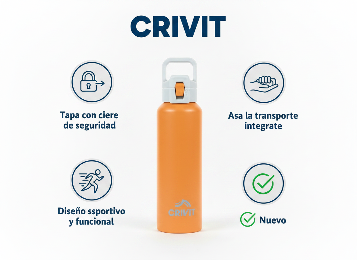 Botella de Agua Crivit Naranja
