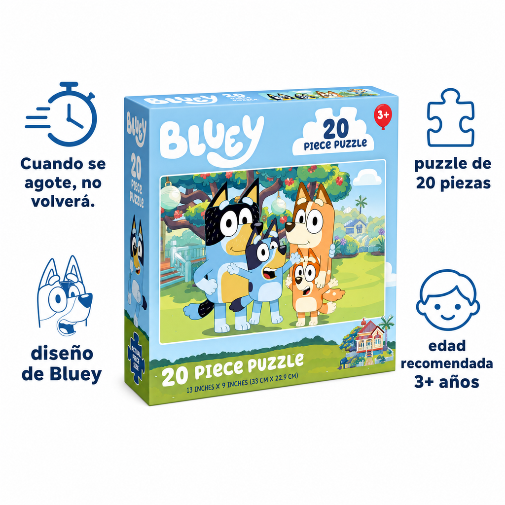 Puzzle Bluey de 20 piezas