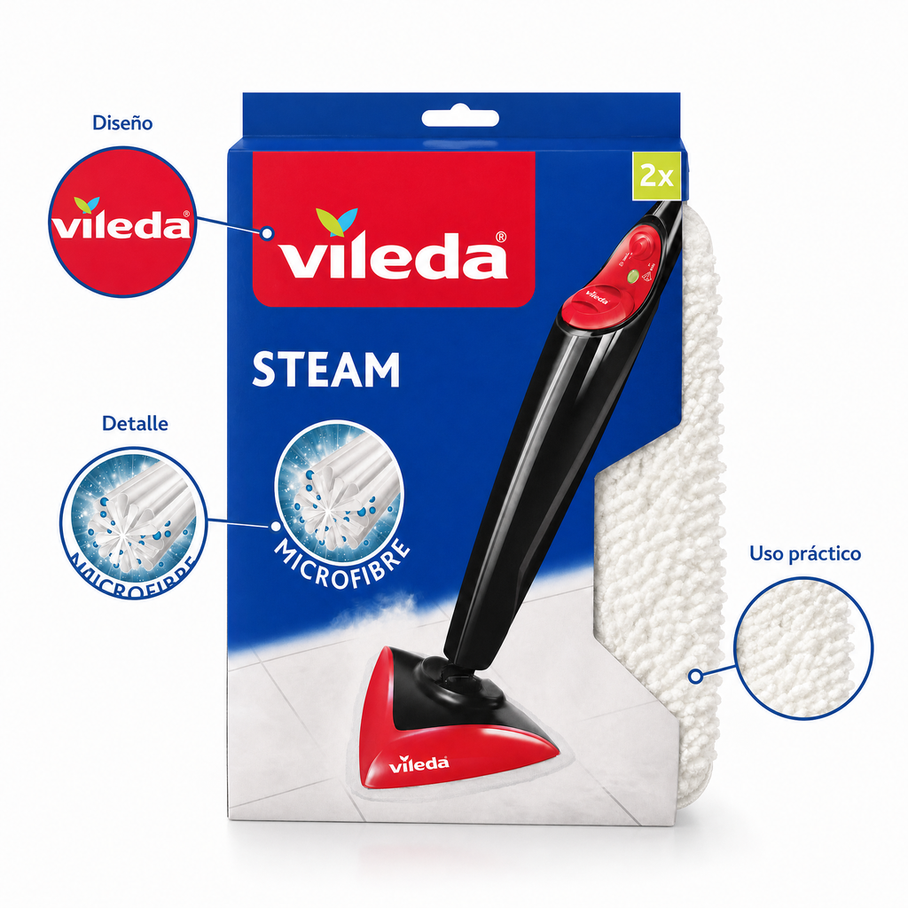 Vileda Recambios de microfibra para fregona Pack de 2