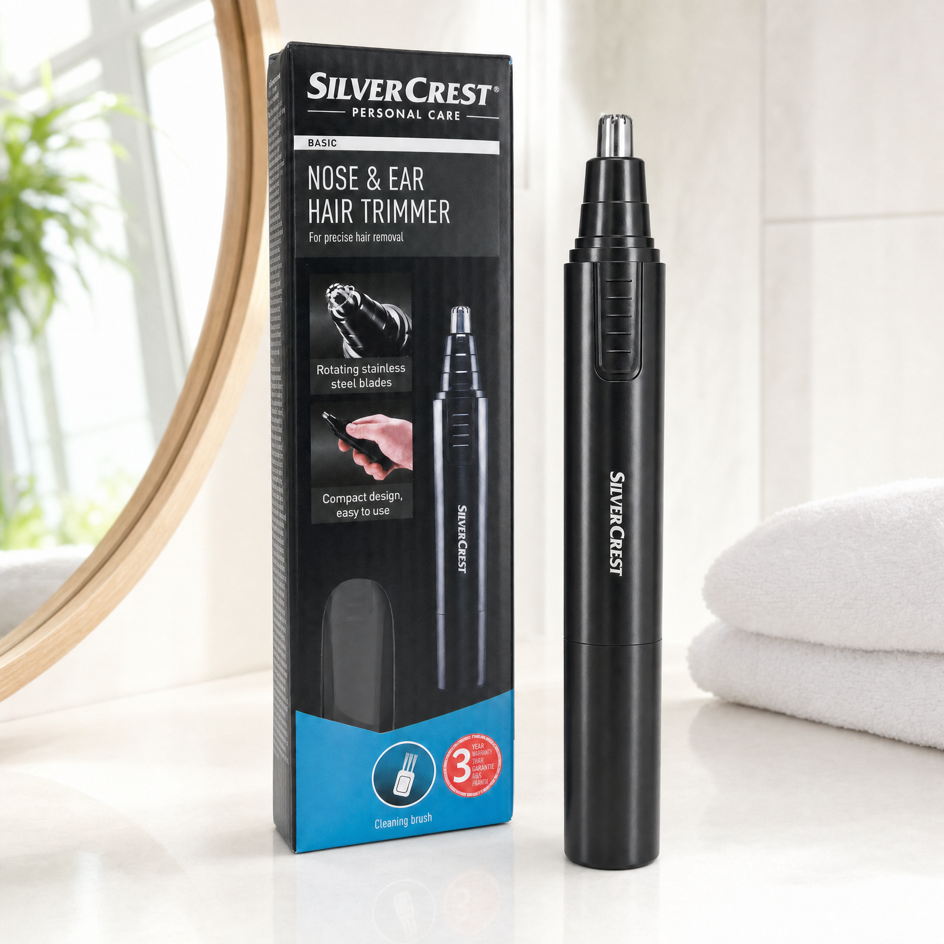 SilverCrest Recortador de Pelo para Nariz y Orejas Basic