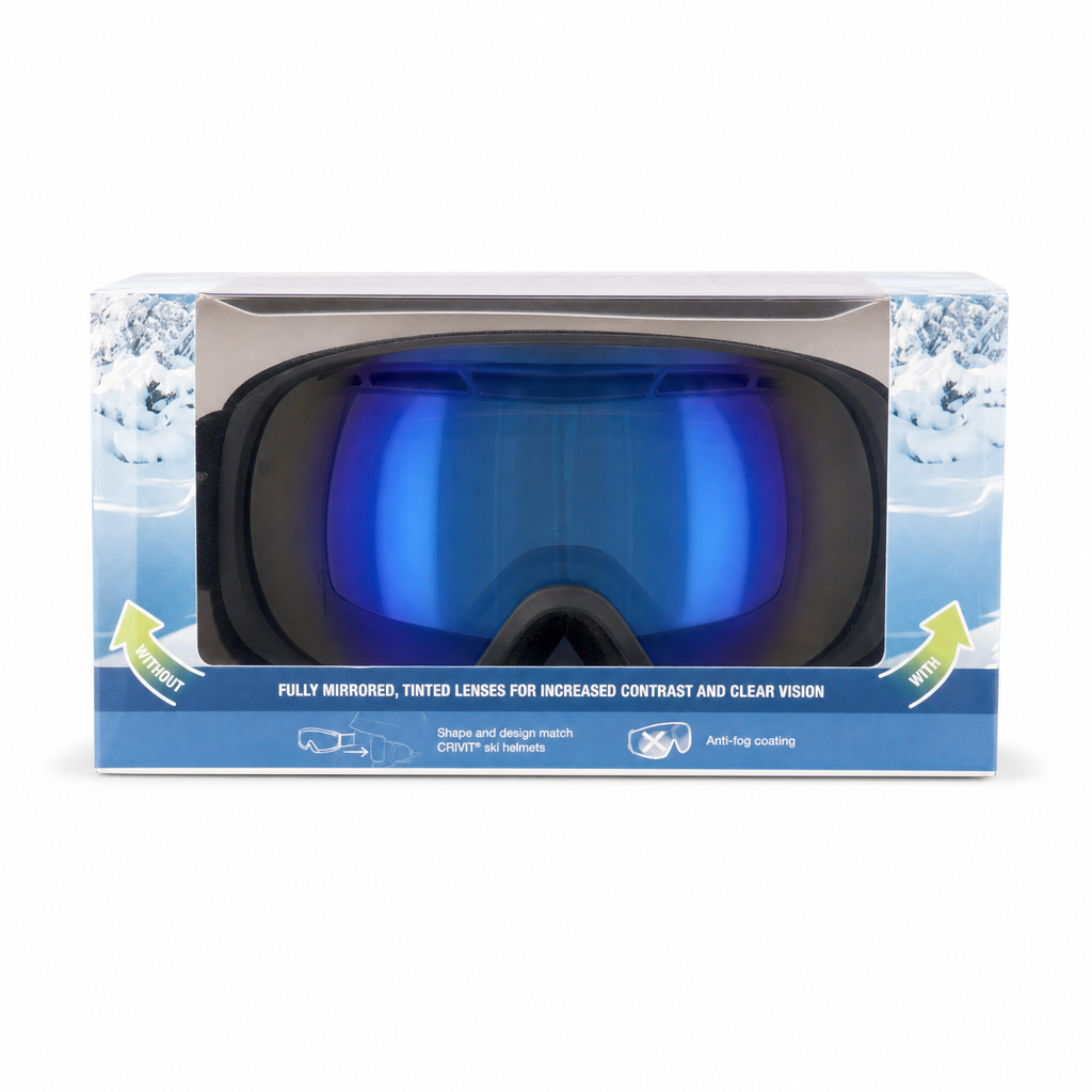 Crivit Gafas de esquí y snowboard con lente espejada y revestimiento antivaho