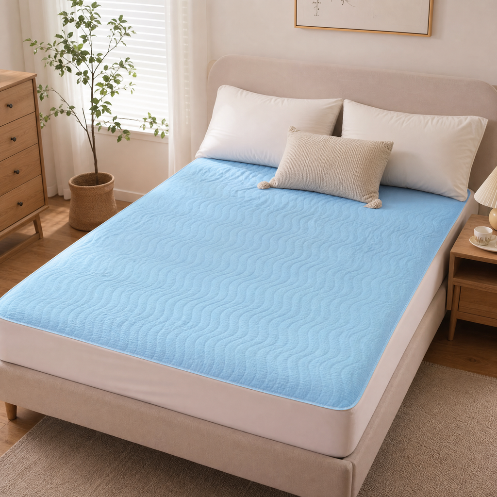 Novitesse Protector Colchon Acolchado Azul