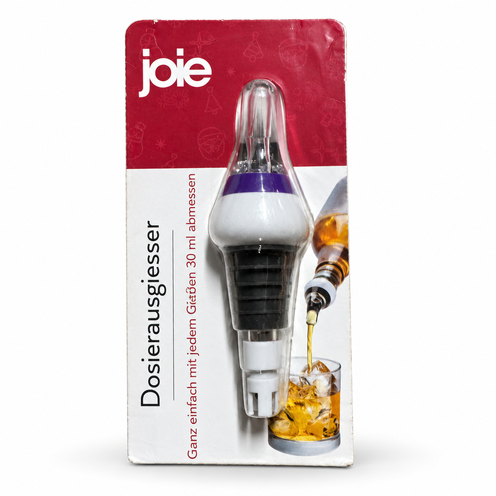 Joie tapón vertedor dosificador de 30 ml con blíster original sobre fondo blanco