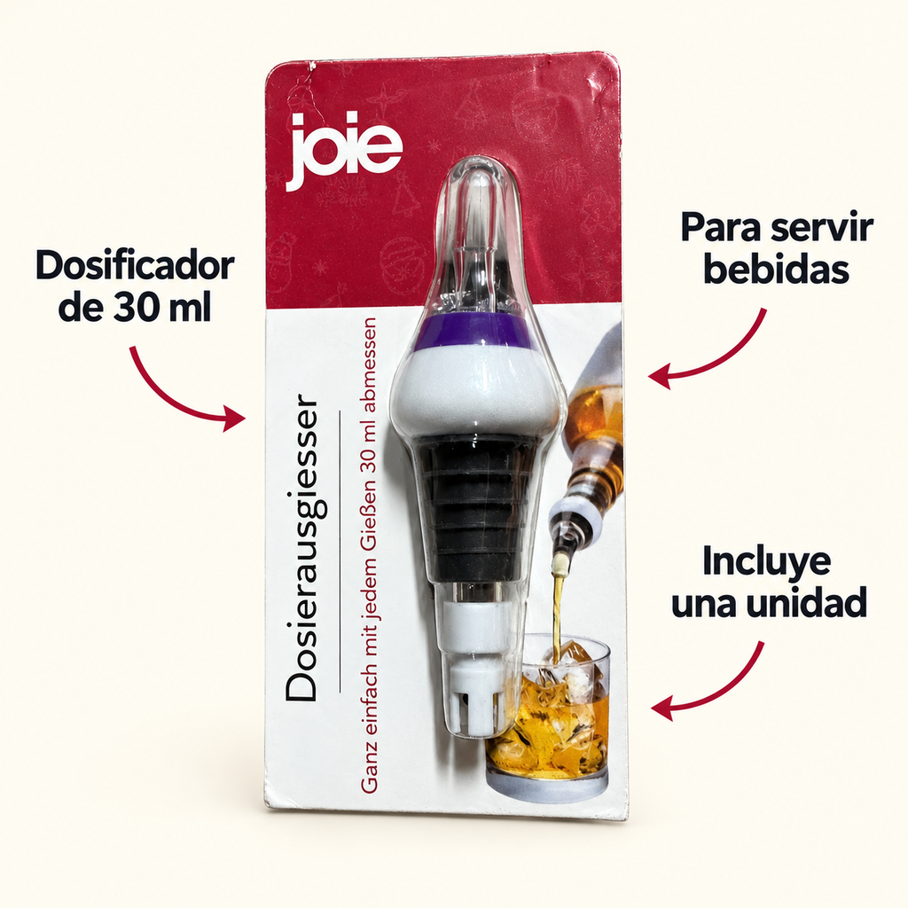 Características del dosificador Joie: medida de 30 ml y una unidad