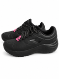 Zapatillas Joma N-400 Lady 2301 negras con cordones y detalles perforados
