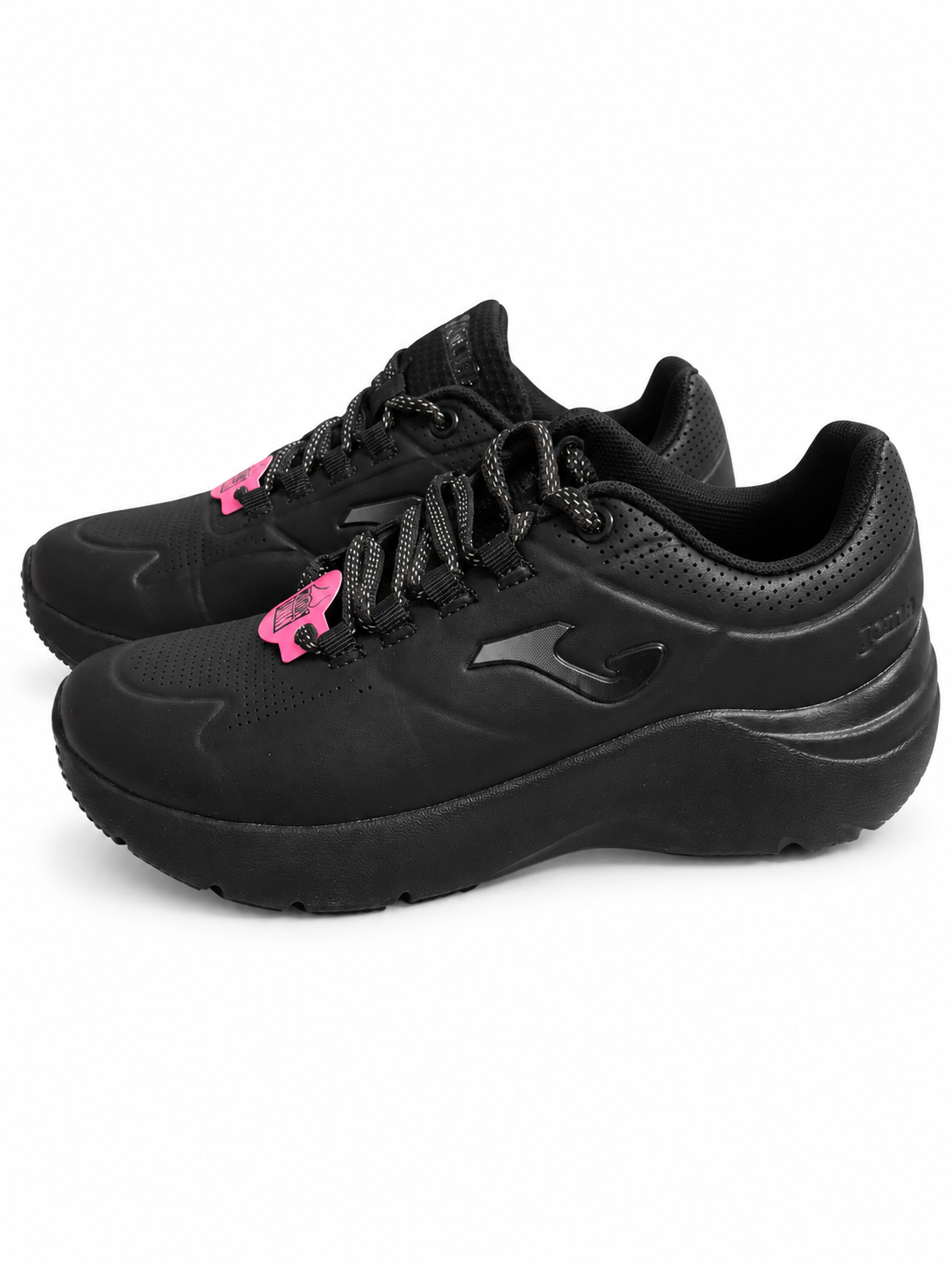 Zapatillas Joma N-400 Lady 2301 negras con cordones y detalles perforados