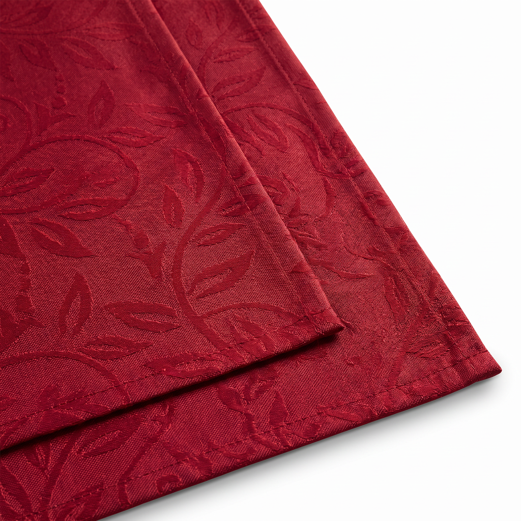 Livarno Home Set de 2 Caminos de Mesa Jacquard Rojos 50 × 150 cm