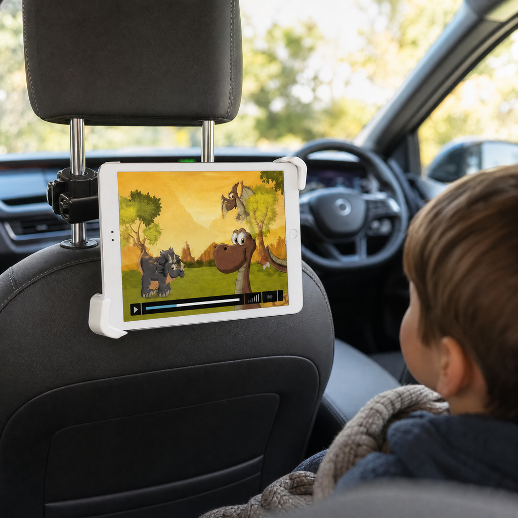 Soporte para tablet en reposacabezas de coche, compatible con tablets de 21 a 31 cm