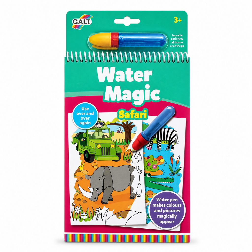 GALT cuaderno mágico de agua Safari con rotulador de agua