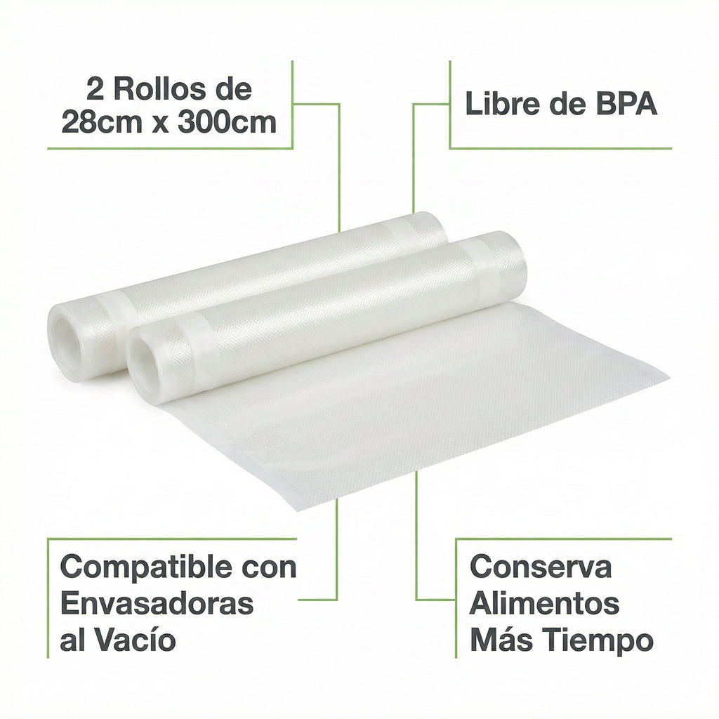 Rollos Envasado al Vacío Ambiano 2uds 28x300cm