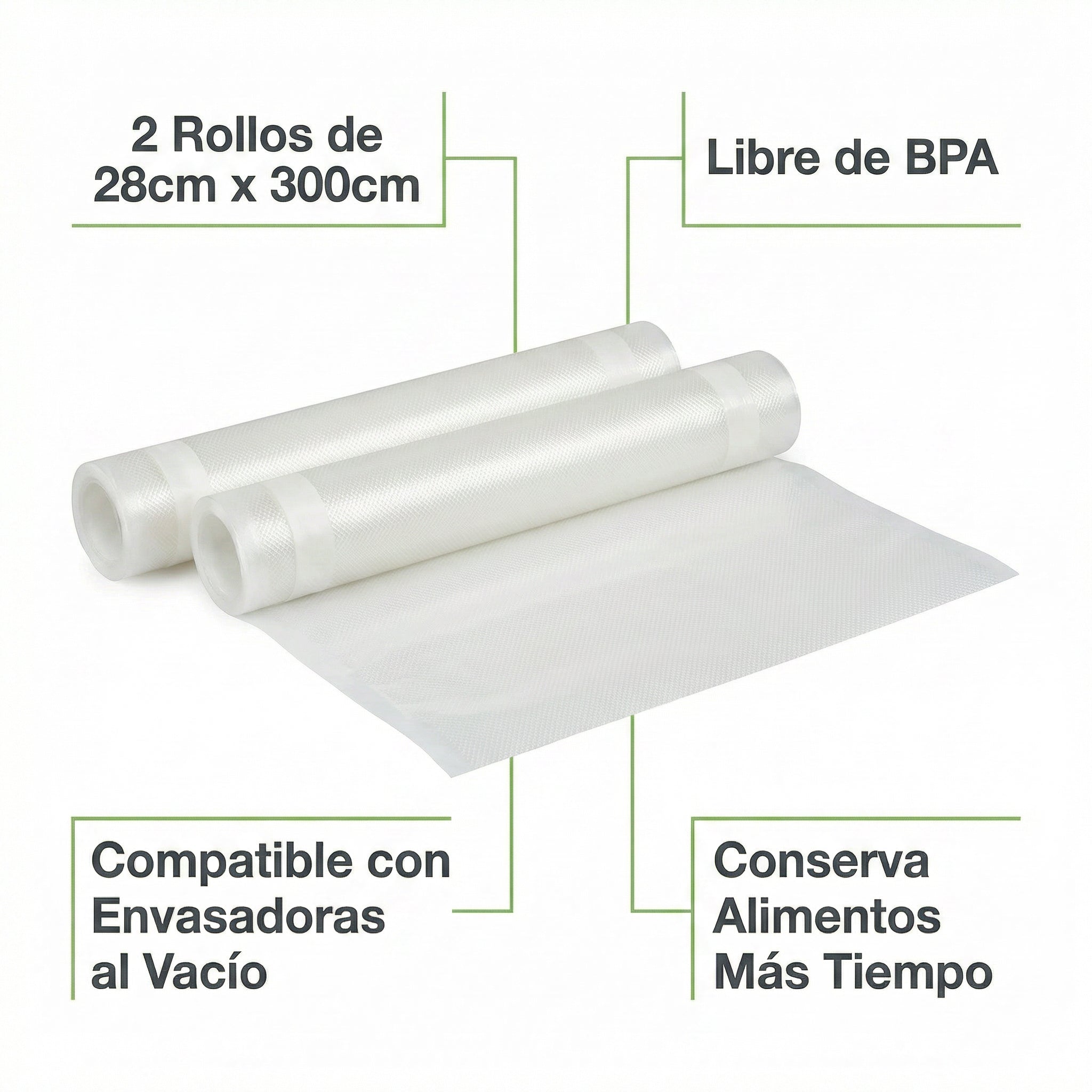 Rollos Envasado al Vacío Ambiano 2uds 28x300cm