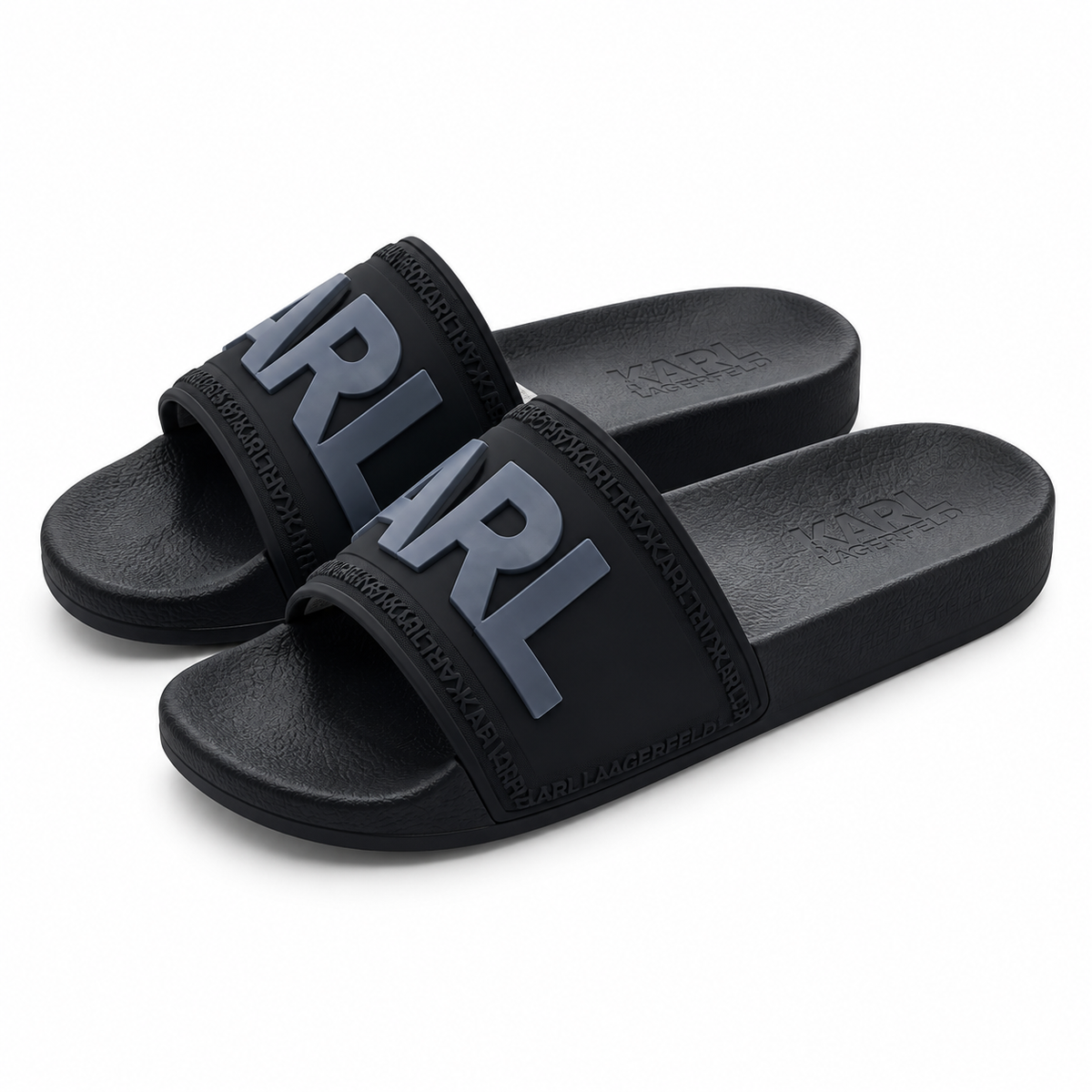Chanclas Karl Lagerfeld KL70064M marino talla 41 sobre fondo blanco