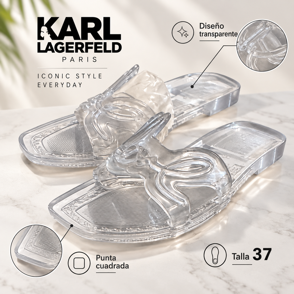 Características de las sandalias Karl Lagerfeld KL800008B talla 37