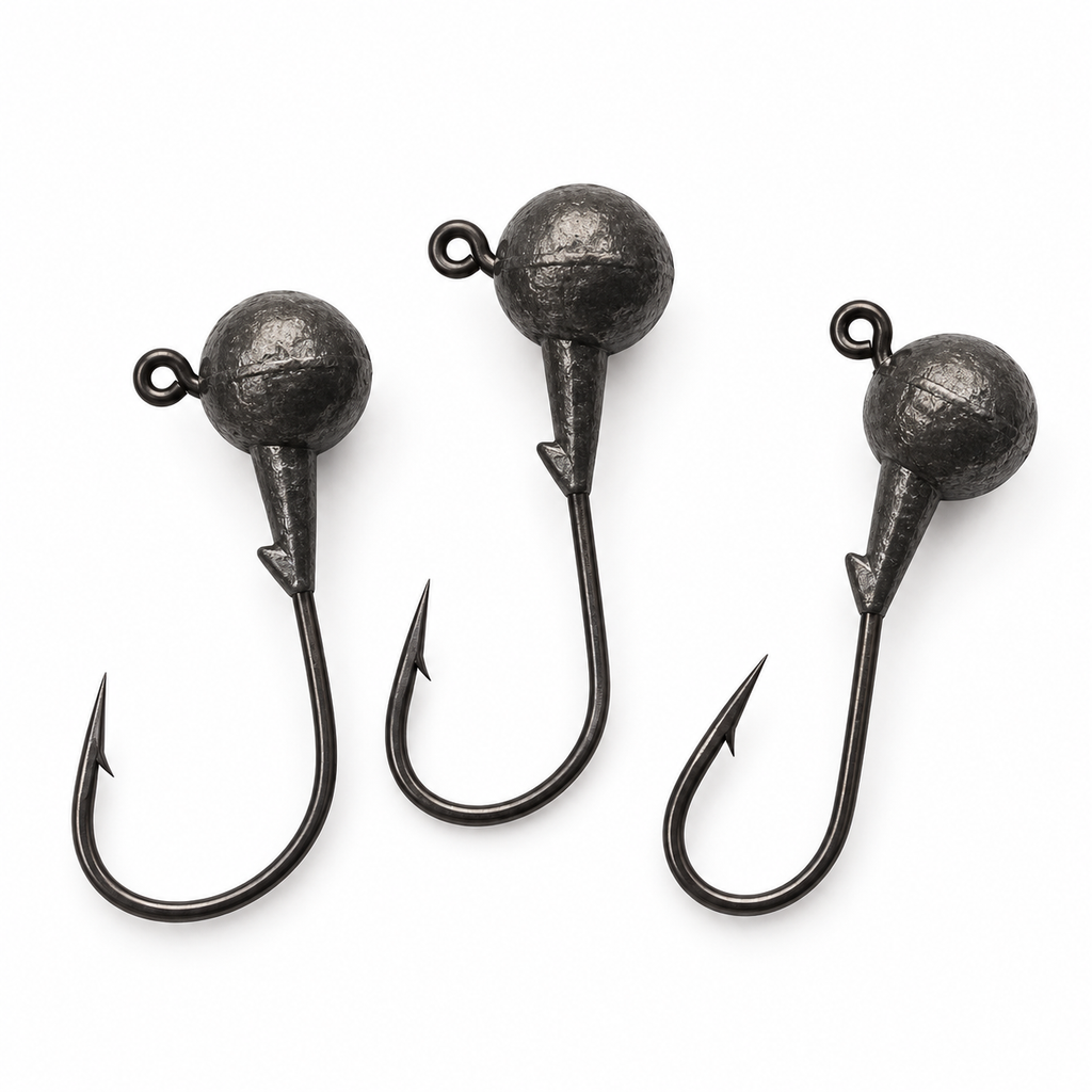 Killer Craft anzuelos plomados 5/0 y 3/8 oz, pack de 3 sobre fondo blanco