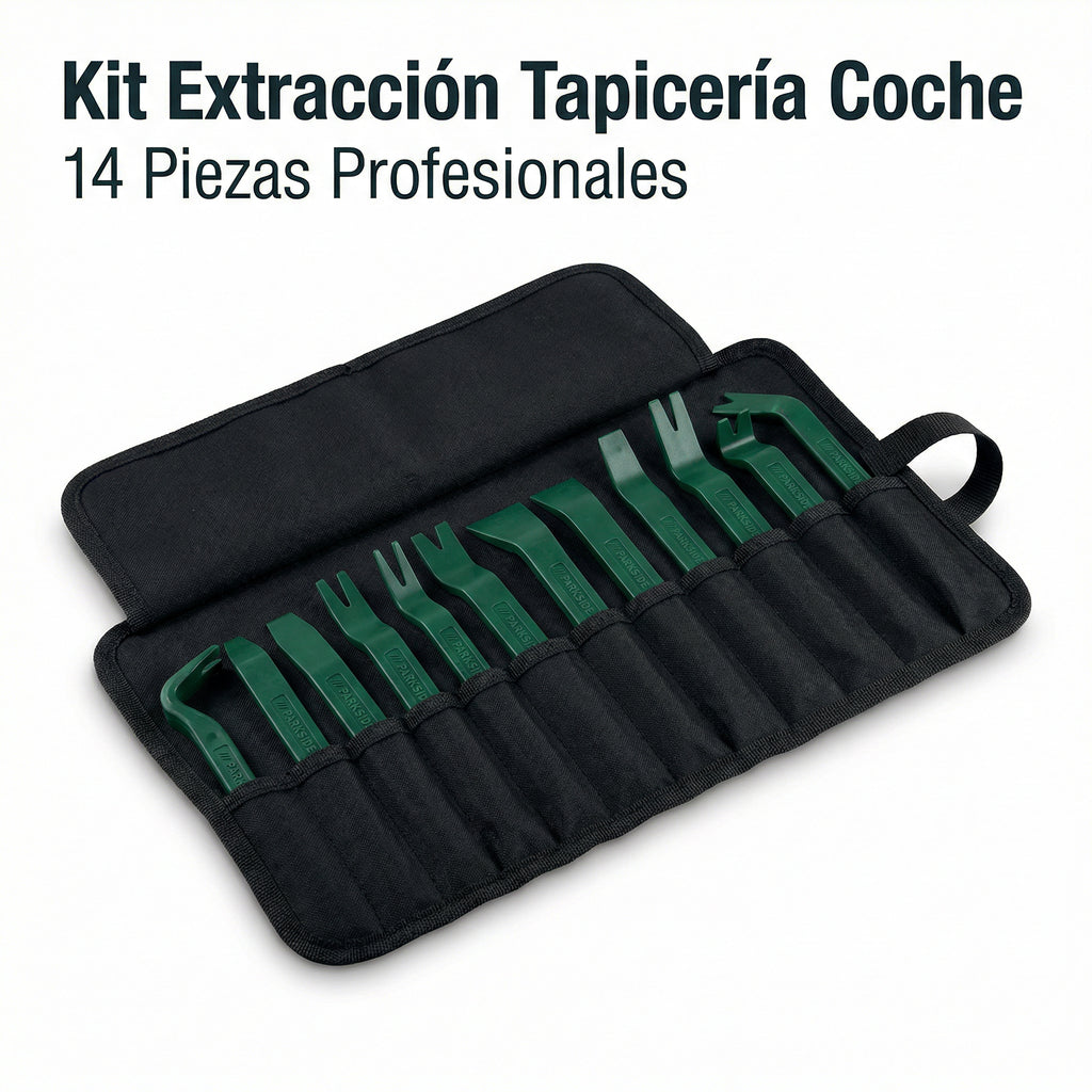 Kit Extracción Tapicería Coche 14 Piezas Anti-Arañazos | Parkside
