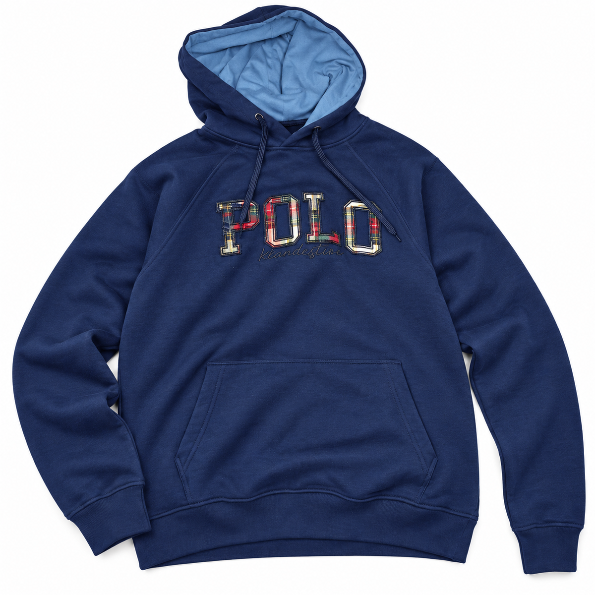 Sudadera Klandestine POLO azul marino con capucha · Tallas M y XL · presentacion