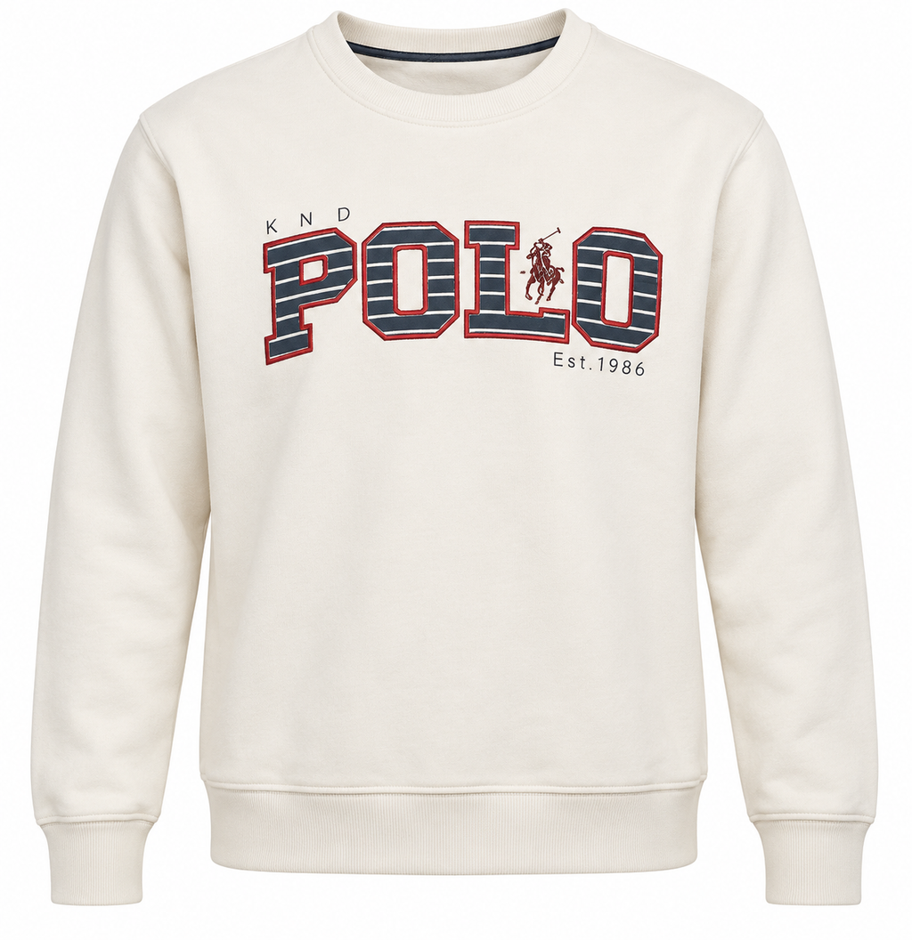 Sudadera Klandestine POLO crudo de cuello redondo · Talla L · detalle