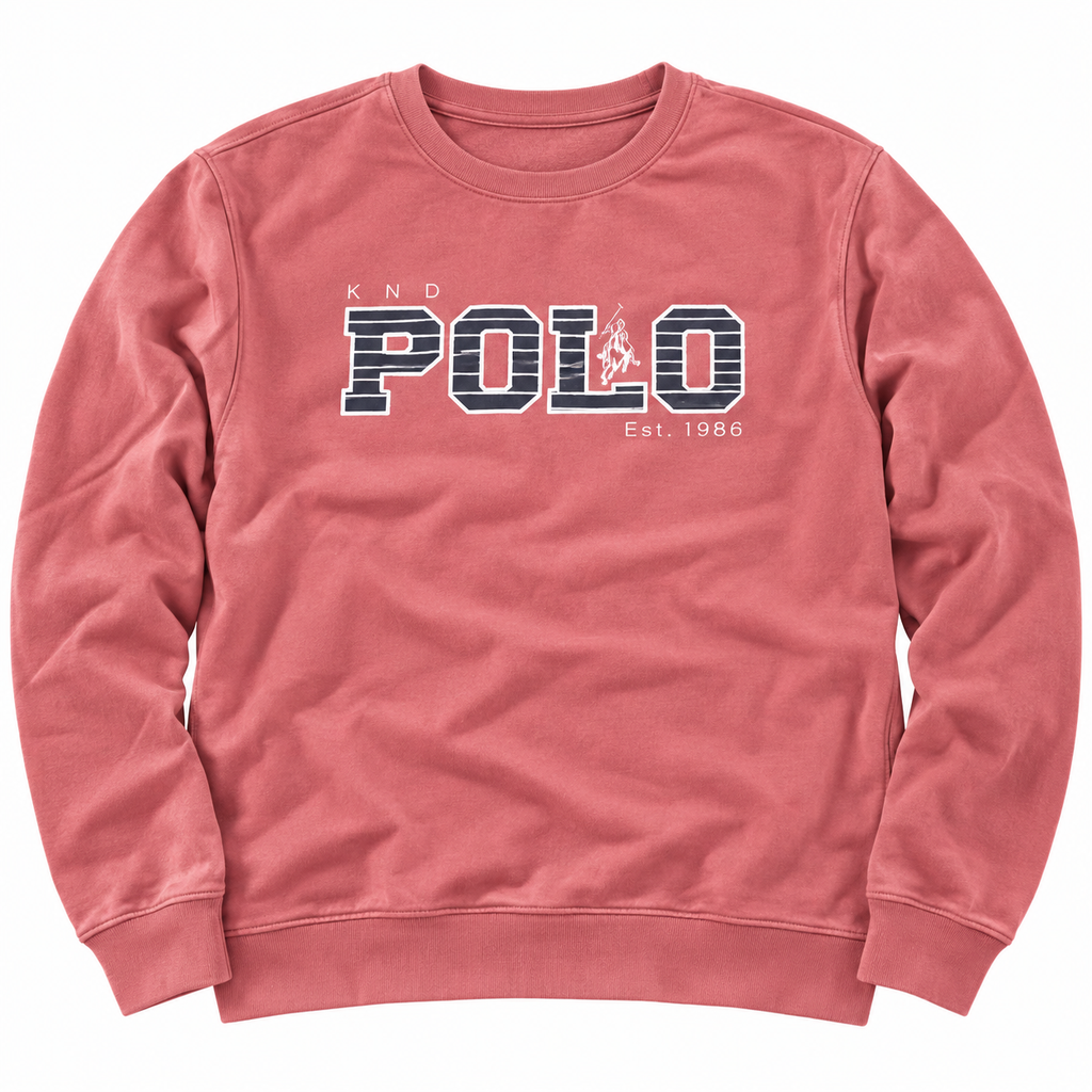 Sudadera Klandestine POLO rojo mineral de cuello redondo · Talla XXL · detalle