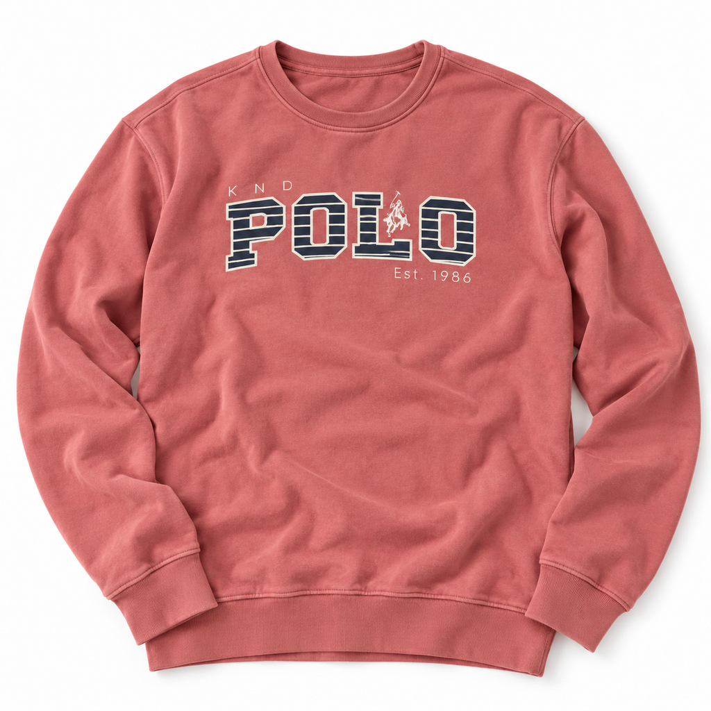 Sudadera Klandestine POLO rojo mineral de cuello redondo · Talla XXL · presentacion
