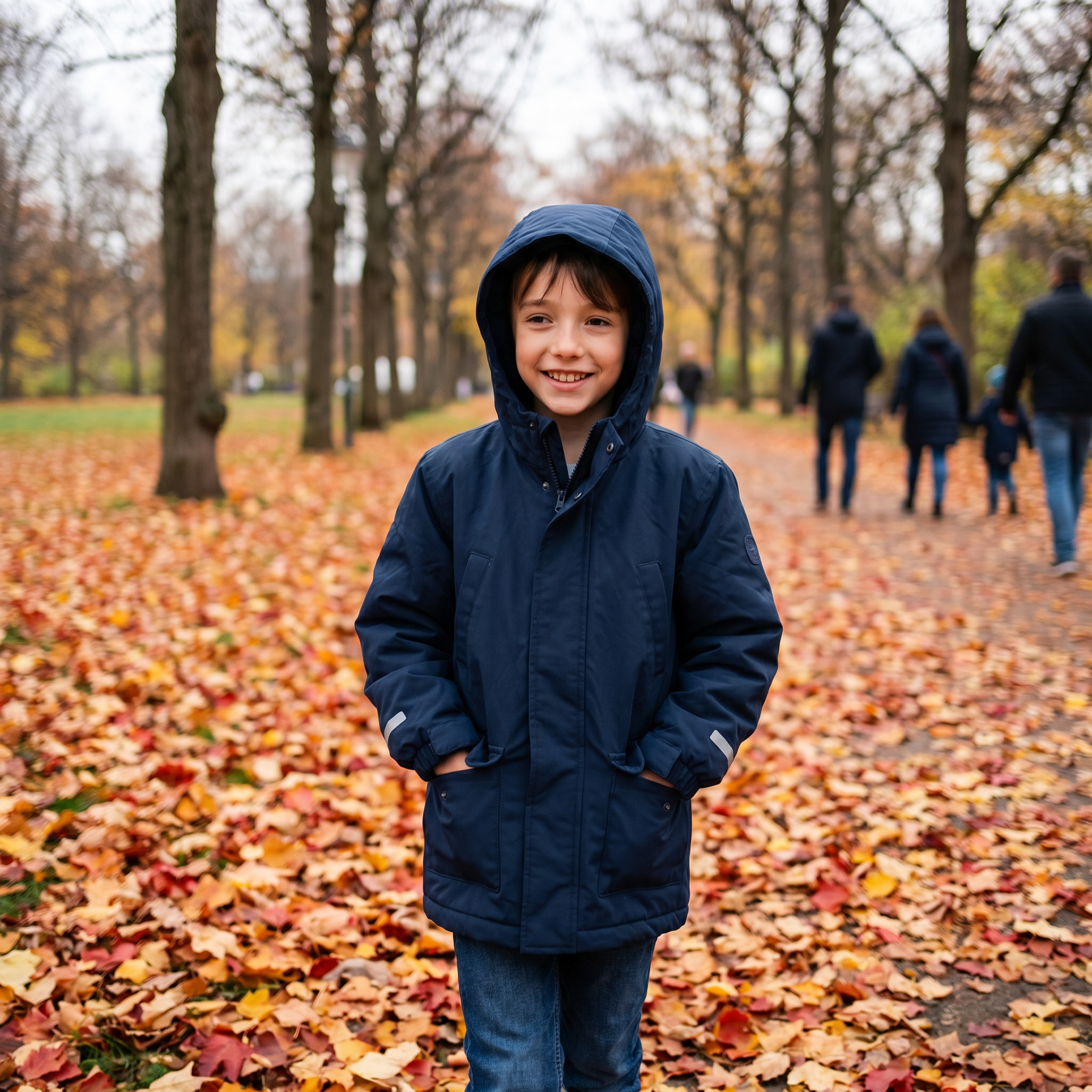 Parka Infantil Azul Marino Lily & Dan